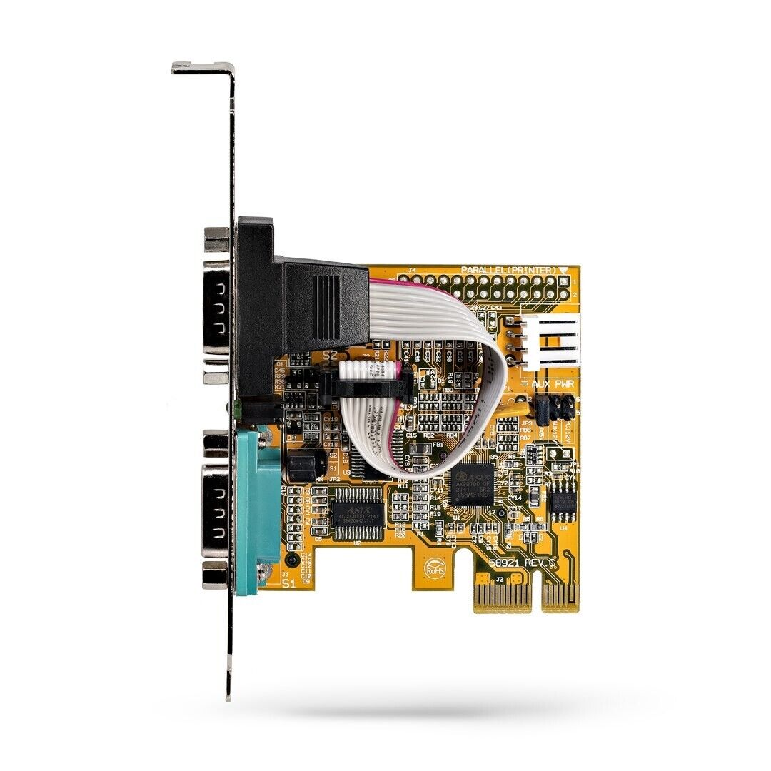 StarTech 21050-PC-SERIAL-LP 2 Port RS232 DB9 Serial Adapter PCIe x1 LowPro Card