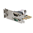 StarTech 21050-PC-SERIAL-LP 2 Port RS232 DB9 Serial Adapter PCIe x1 LowPro Card