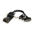 StarTech PEX2S1P553B 2S1P 2 Serial 1 Parallel PCIe x1 LowP Card w Breakout Cable