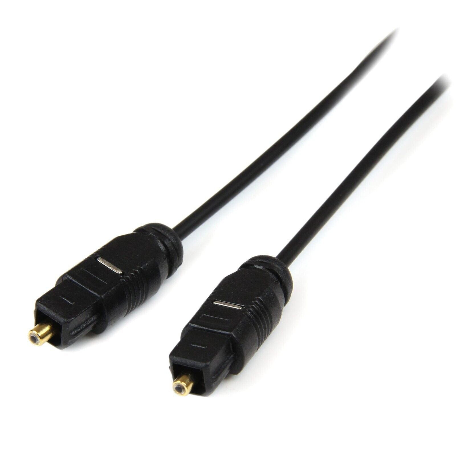 StarTech THINTOS10 10Ft Thin TOSLINK M Digital Fiber Optic Audio Cable Black