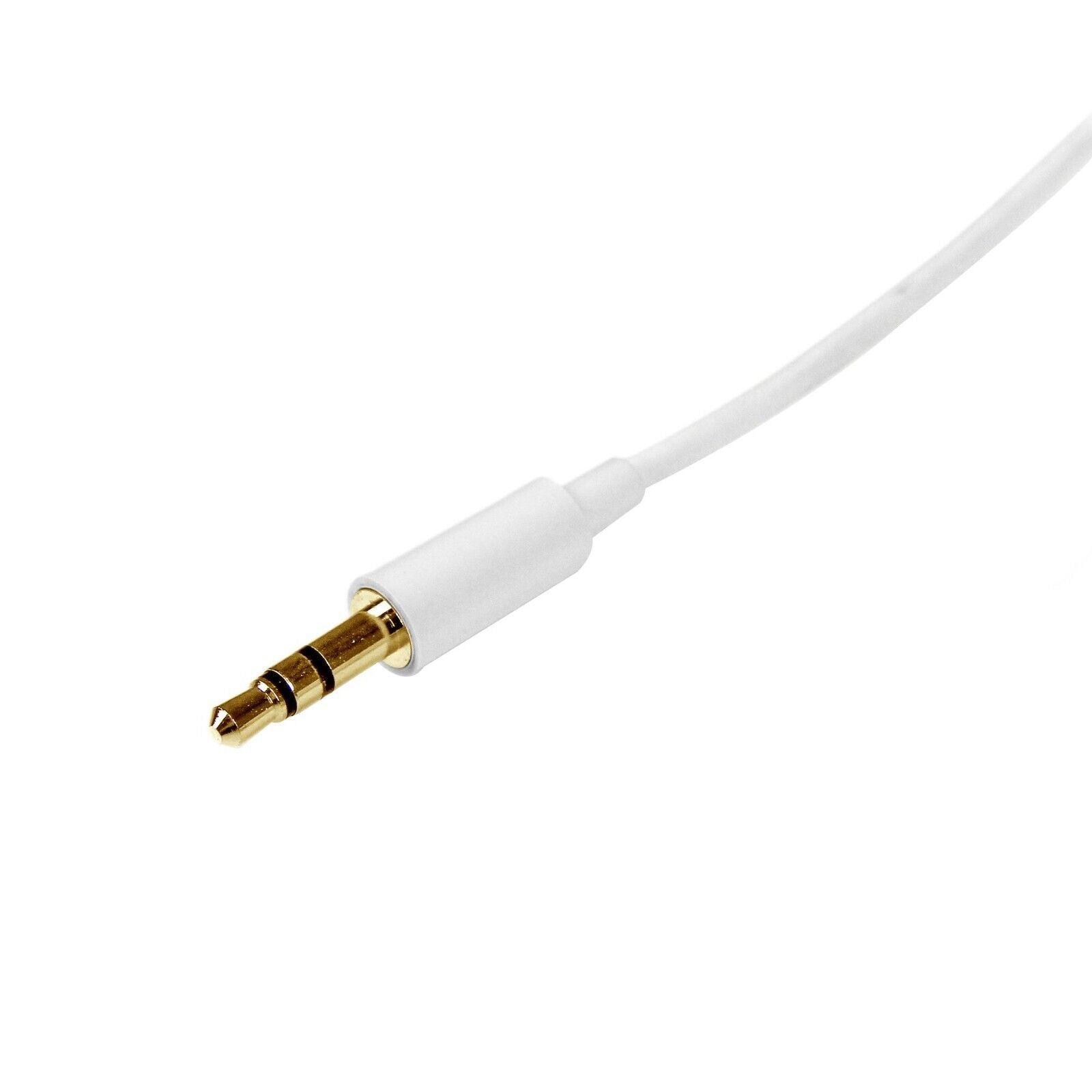 StarTech MU2MMMSWH 6.6Ft 3.5mm M/M Audio Stereo Mini Phone Jack Cable Cord White