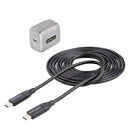 StarTech WCH1C30 USB-C Wall GaN Fast Charger Type C 110V-220V US NA Plug BLK-GRY