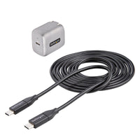StarTech WCH1C30 USB-C Wall GaN Fast Charger Type C 110V-220V US NA Plug BLK-GRY