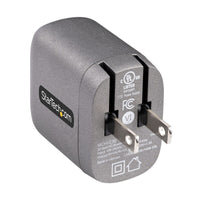 StarTech WCH1C30 USB-C Wall GaN Fast Charger Type C 110V-220V US NA Plug BLK-GRY