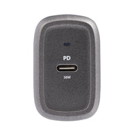 StarTech WCH1C30 USB-C Wall GaN Fast Charger Type C 110V-220V US NA Plug BLK-GRY