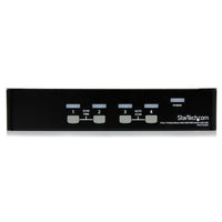 StarTech SV431DUSBU 4 Port VGA 2 USB KVM 1U Rack Switch w Power Adapter