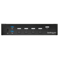 StarTech SV431DPU3A2 4 Port DP KVM Switch USB Audio 1U Mount w Power No Cables