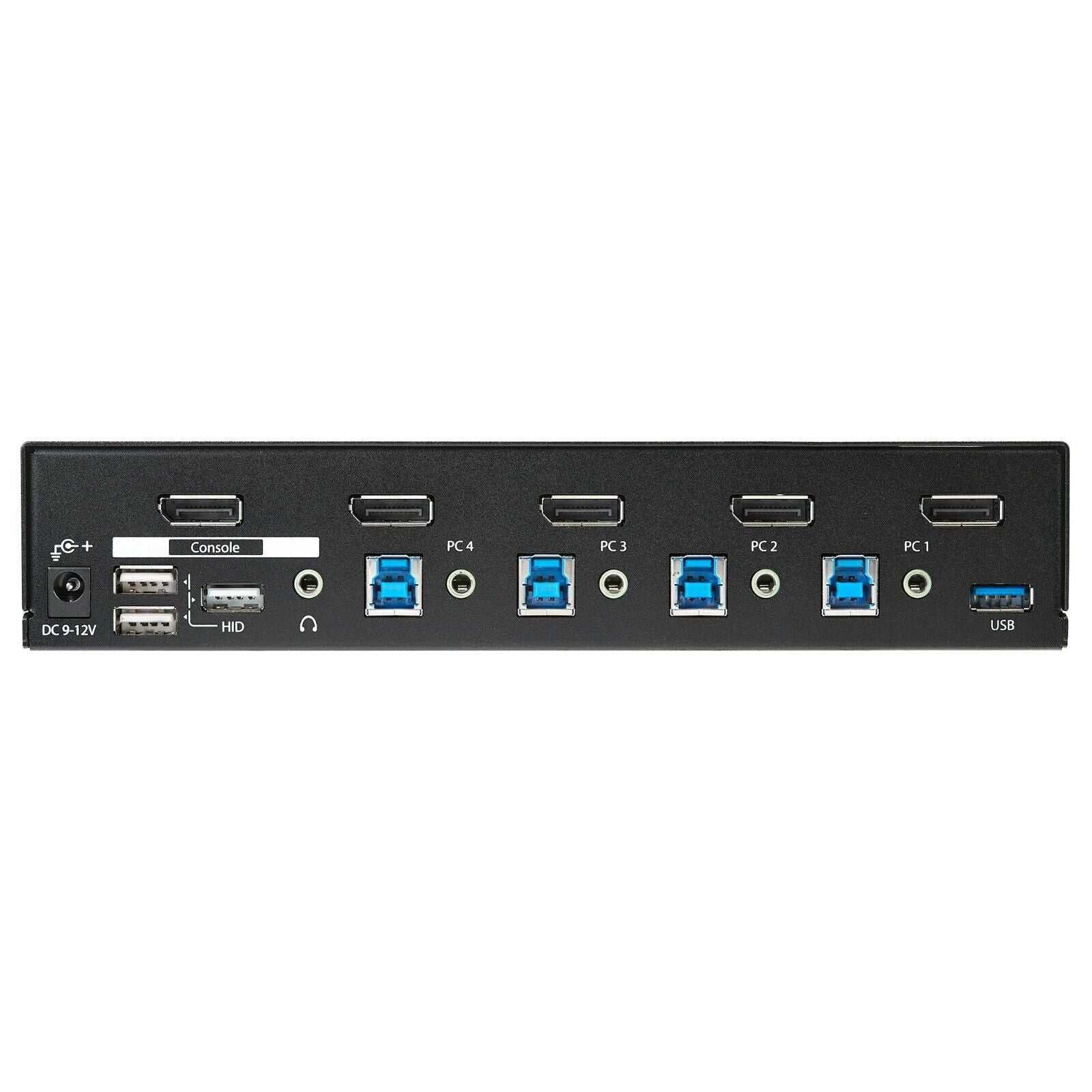 StarTech SV431DPU3A2 4 Port DP KVM Switch USB Audio 1U Mount w Power No Cables