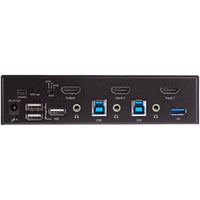 StarTech SV231HU34K6 2 Port HDMI USB 3.5mm KVM Switch w Power Adapter No Cables