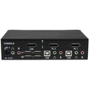 StarTech SV231DPUA 2 Port DP DisplayPort USB KVM Switch Hub Audio w Power Adaptr