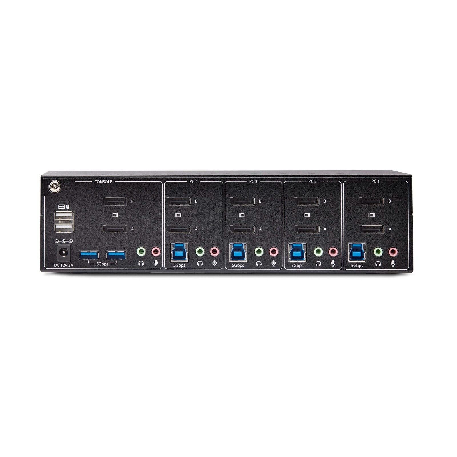 StarTech P4DD46A2-KVM-SWITCH 4-Port Dual DisplayPort KVM Switch USB Hub 3.5mm