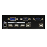 StarTech SV231USB 2 Port Professional VGA USB-A USB-A KVM Switch w Power +Cables