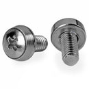 StarTech CABSCRWS1224 50Pk 12-24 Server Rack Screws Nickel Plated TAA