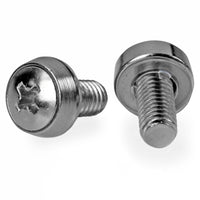 StarTech CABSCRWS1224 50Pk 12-24 Server Rack Screws Nickel Plated TAA