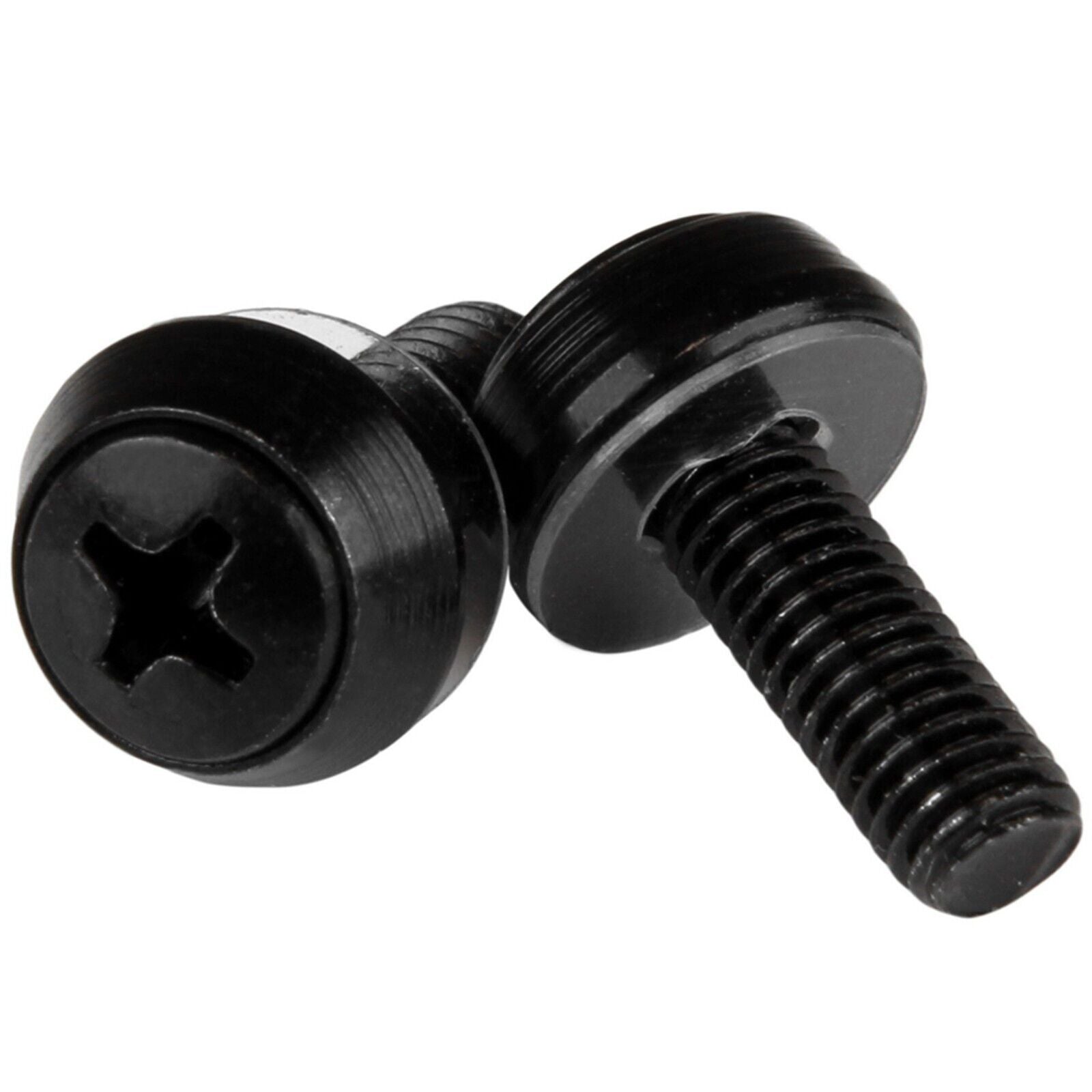 StarTech CABSCREWSM6B 50Pk M6 High Quality Mounting 12mm Screws Black TAA