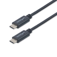 StarTech USB2CC1M 3Ft USB-C to USB-C IF-Certifed Charge Sync Cord Black Cable