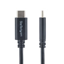 StarTech USB2CC1M 3Ft USB-C to USB-C IF-Certifed Charge Sync Cord Black Cable