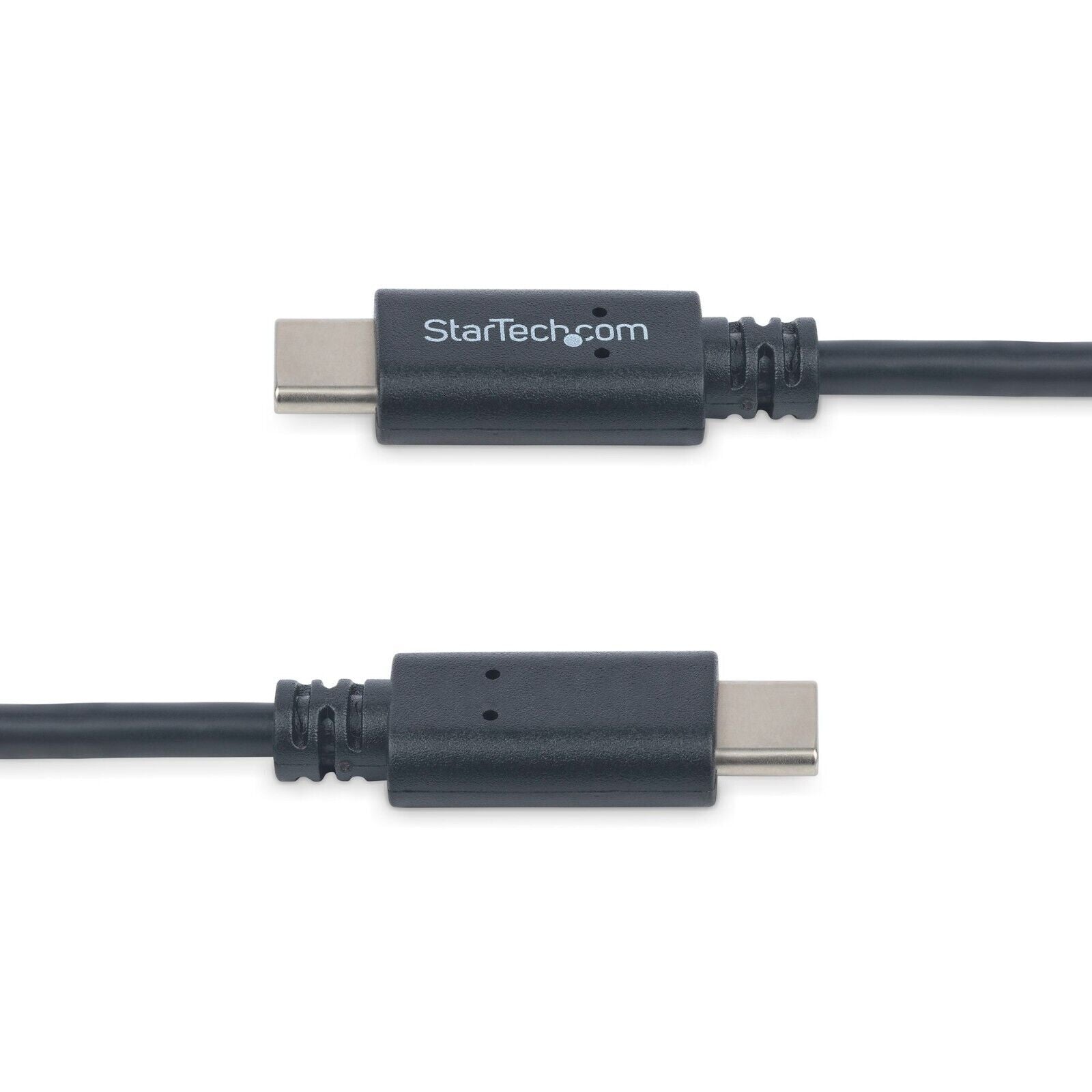 StarTech USB2CC1M 3Ft USB-C to USB-C IF-Certifed Charge Sync Cord Black Cable