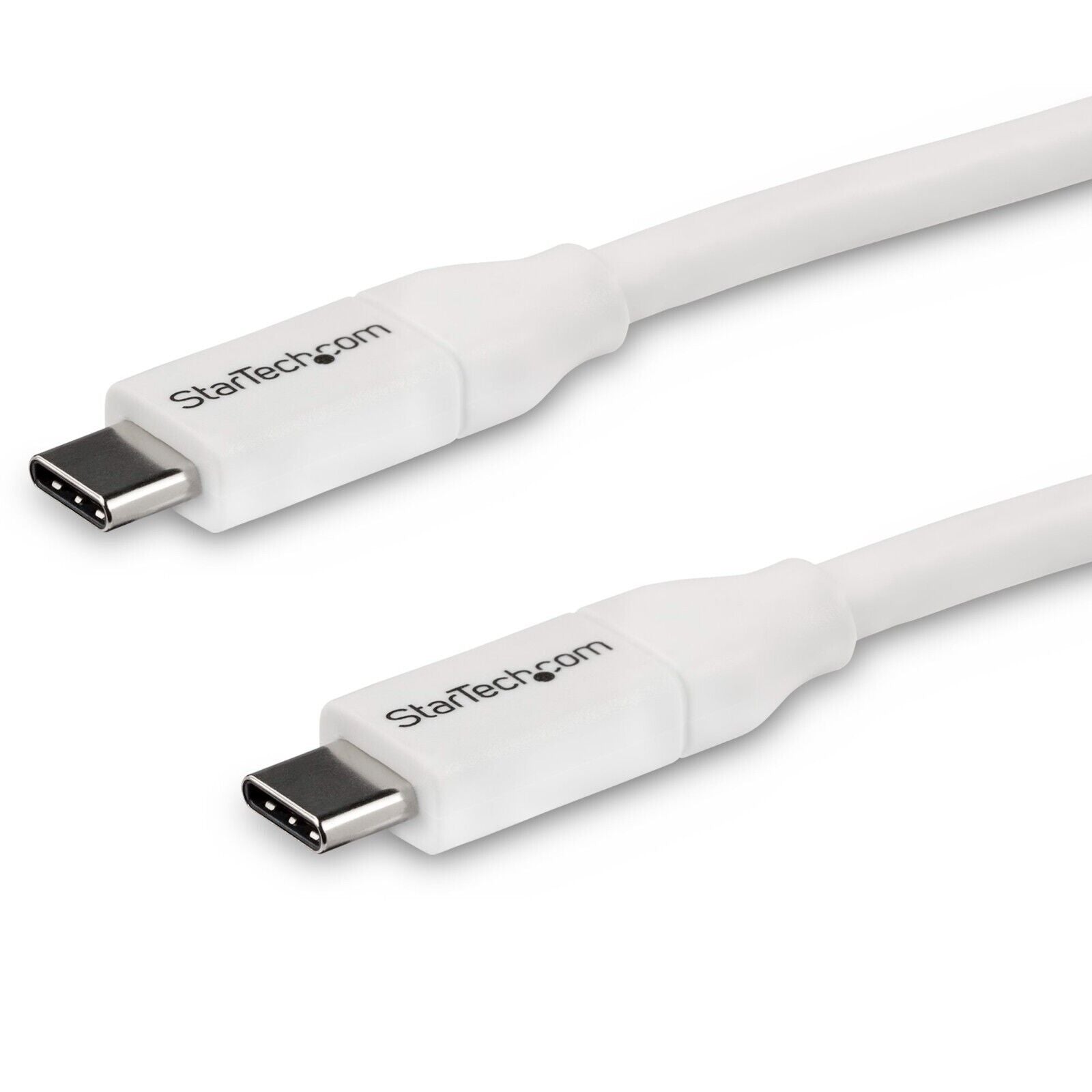 StarTech USB2C5C4MW 13Ft USB C to USB C IF-Certified Charging Sync White Cable