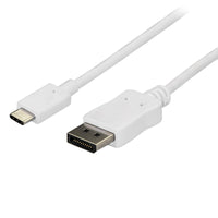 StarTech CDP2DPMM6W 6Ft USB C to DisplayPort 1.2 Adapter Converter White Cable