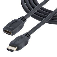 StarTech HDEXT2M 6Ft HDMI 4K UHD Extension Cable Male to Female Cord Black