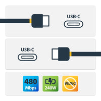 StarTech USB2EPR13FW 13Ft USB-C Cord IF-Cert 240W PD Charge Sync Data Cable WHTE