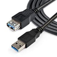 StarTech USB3SEXT2MBK 6Ft USB 3.0 SuperSpeed Extension Cord M/F Black Cable