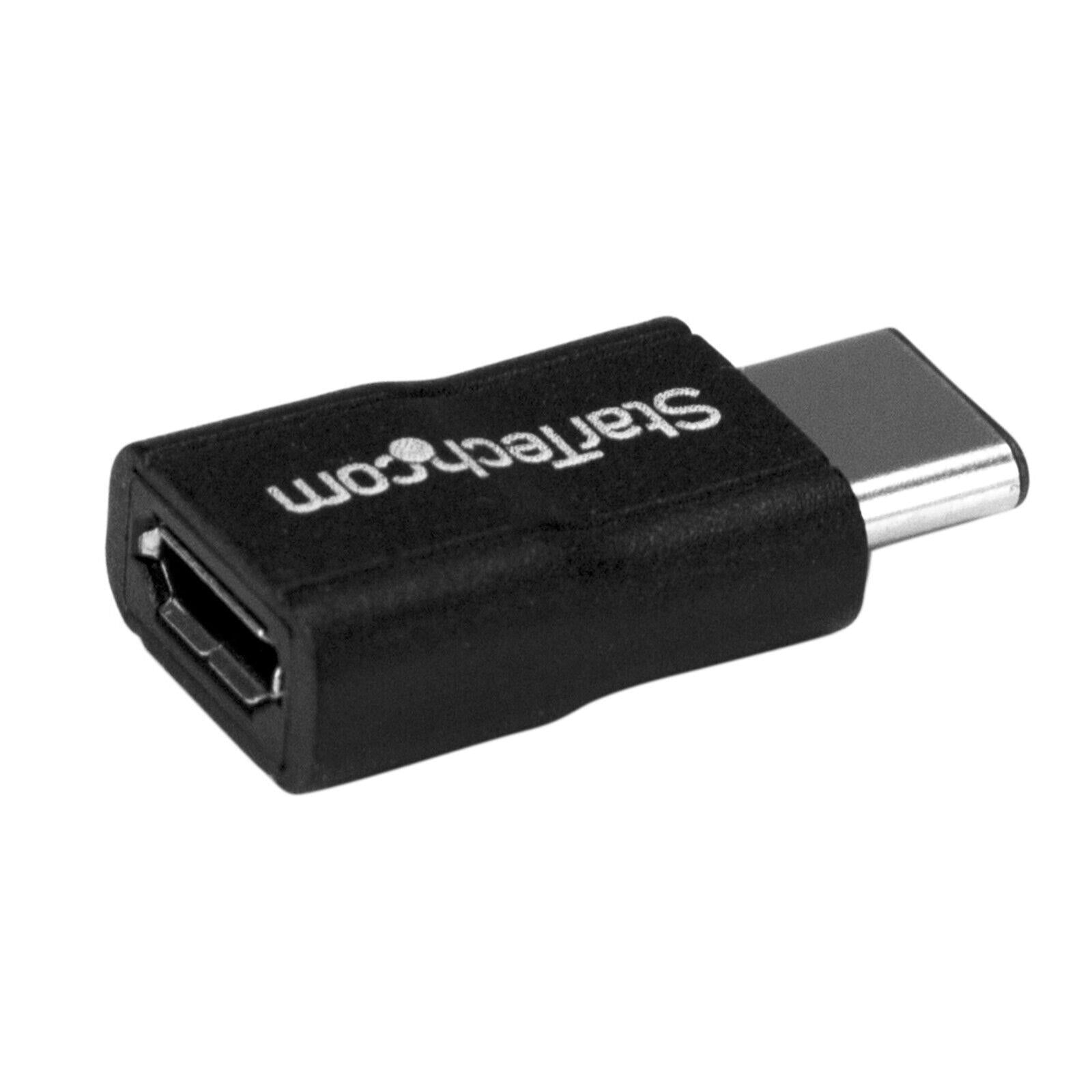 StarTech USB2CUBADP USB-C to Micro-B Adapter M/F Dongle Black