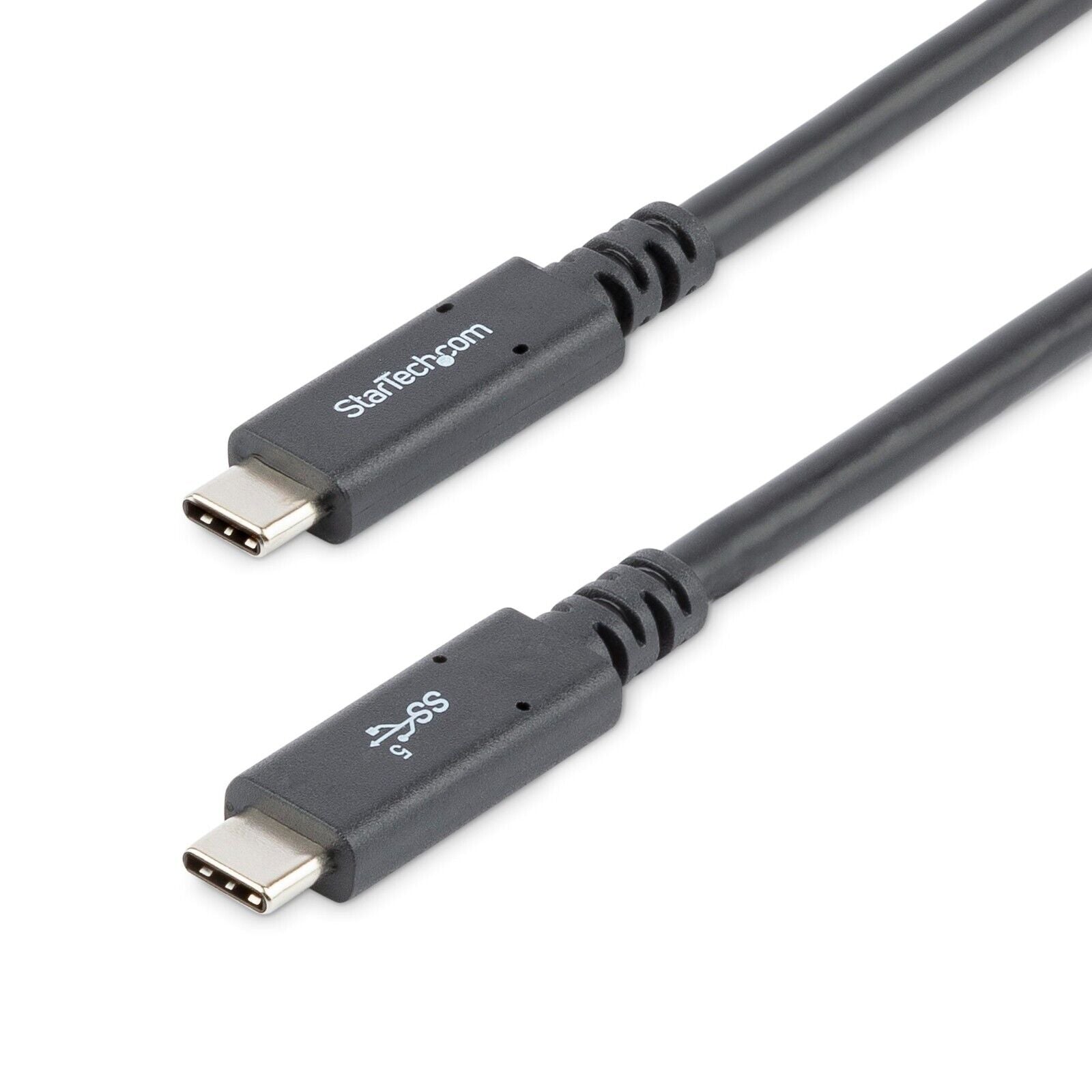 StarTech USB315C5C6 6Ft USB C to USB C M/M IF-Certified Charge Sync Black Cable