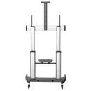 StarTech STNDMTV100 Heavy Duty Mobile TV Roller Adjt Stand Cart for 100" 220lbs