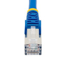 StarTech NLBL-2F-CAT6A-PATCH 2Ft CAT6A LSZH 10G PoE Snagless RJ45 Cable Blue