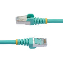 StarTech NLAQ-12F-CAT6A-PATCH 12Ft CAT6A LSZH 10G PoE Snagless RJ45 Cable Aqua