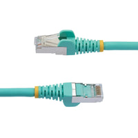 StarTech NLAQ-35F-CAT6A-PATCH 35Ft CAT6A LSZH 10G PoE Snagless RJ45 Patch Aqua