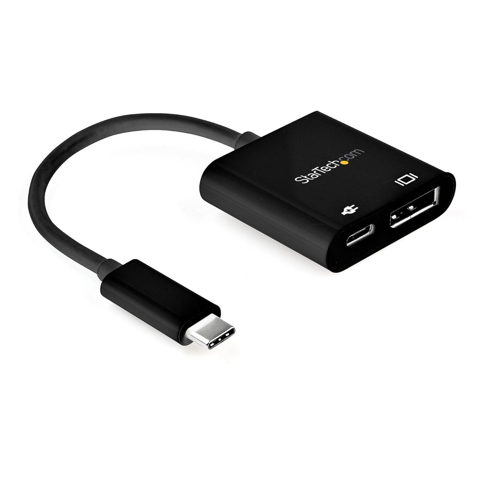 StarTech CDP2DP14UCPB USB C to DisplayPort DP Adapter 8K Dongle w 60W DP Black