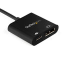 StarTech CDP2DP14UCPB USB C to DisplayPort DP Adapter 8K Dongle w 60W DP Black