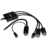 StarTech DPMDPHD2HD 6Ft HDMI DisplayPort Mini DP to HDMI Adapter Video Cable BLK