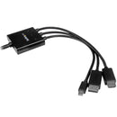 StarTech DPMDPHD2HD 6Ft HDMI DisplayPort Mini DP to HDMI Adapter Video Cable BLK