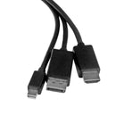 StarTech DPMDPHD2HD 6Ft HDMI DisplayPort Mini DP to HDMI Adapter Video Cable BLK