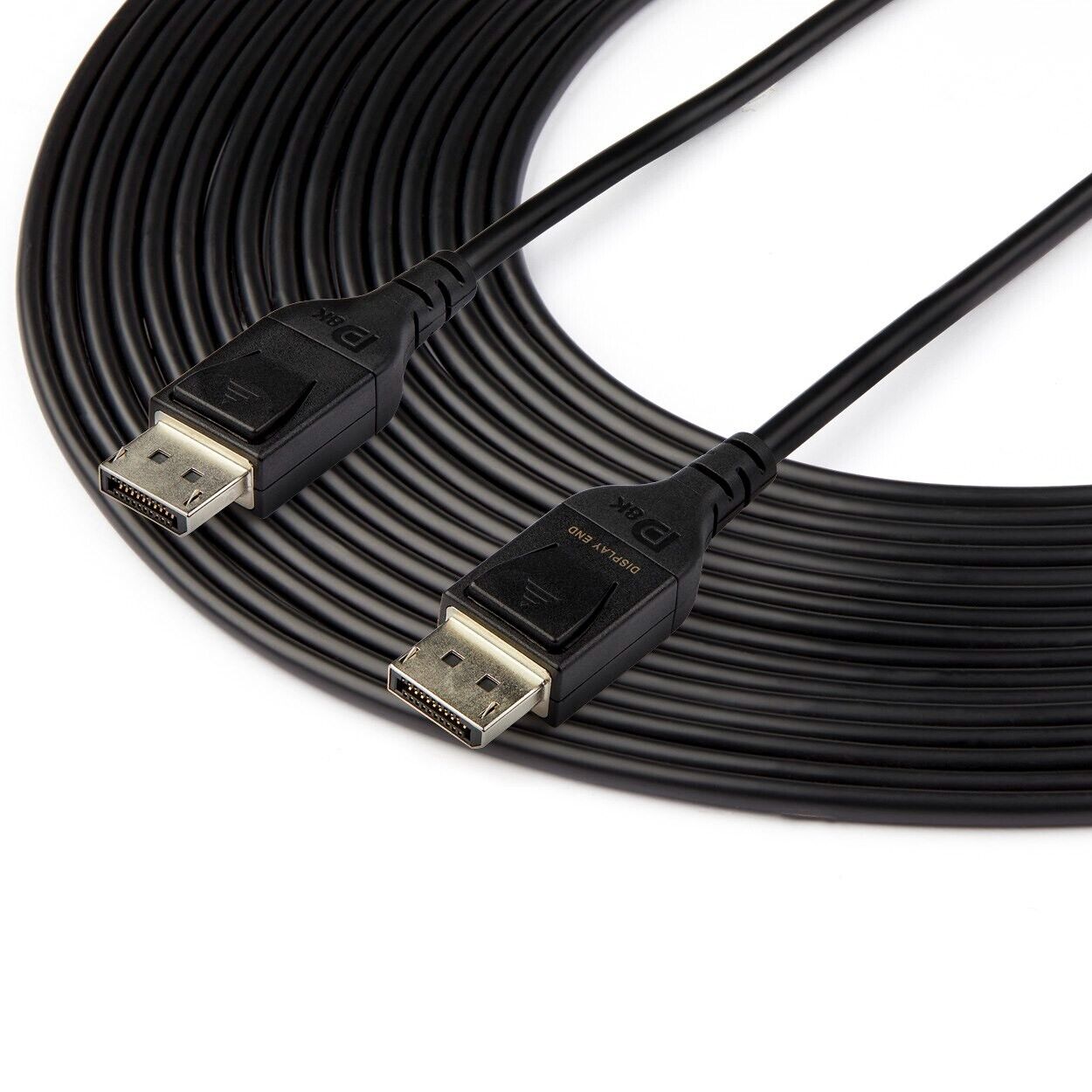 StarTech DP14MM15MAO 50Ft DisplayPort DP 1.4 8K Active Optical Video Cable Black