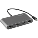 StarTech TB3DKM2DPL Thunderbolt-3 Dual Monitor DisplayPort DP RJ45 Docking Hub