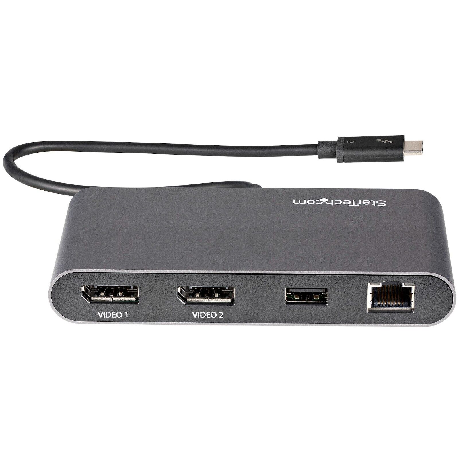 StarTech TB3DKM2DPL Thunderbolt-3 Dual Monitor DisplayPort DP RJ45 Docking Hub