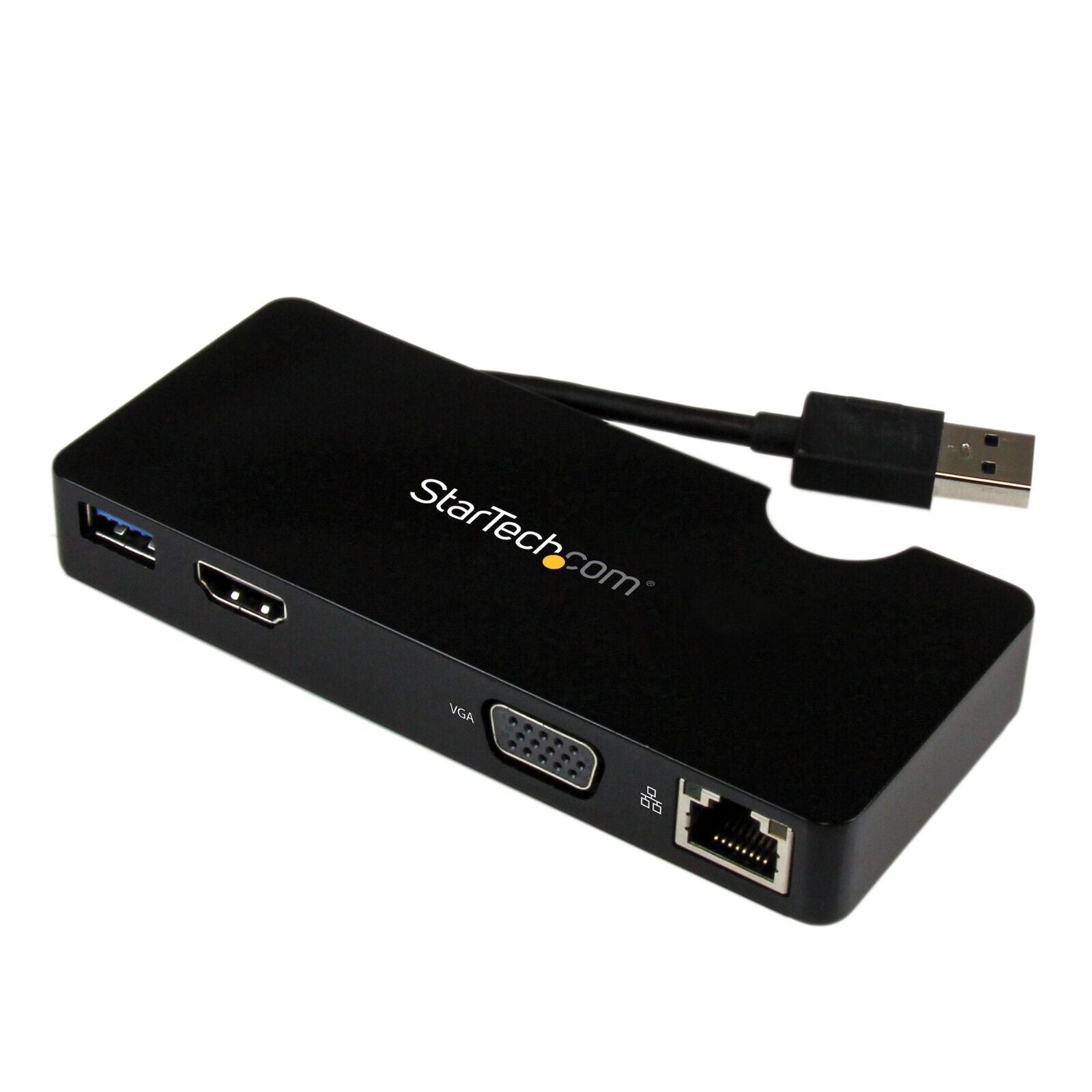 StarTech USB3SMDOCKHV Travel Laptop Docking Station HDMI VGA USB-A RJ45 Black