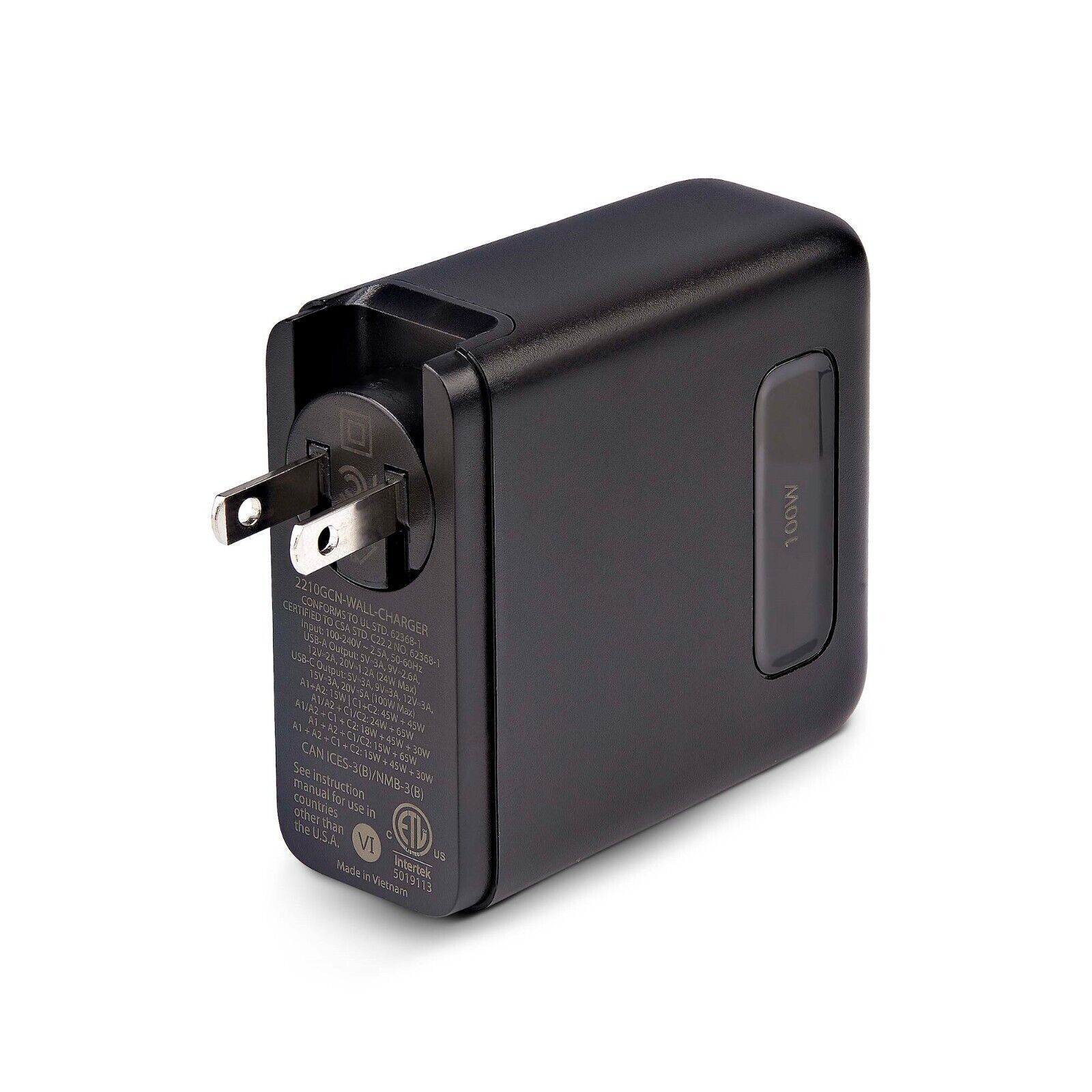 StarTech 2210GCN-WALL-CHARGER 6Ft 2x USB-C 2x USB-A GaN Quick Charger 100W PD