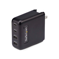 StarTech 2210GCN-WALL-CHARGER 6Ft 2x USB-C 2x USB-A GaN Quick Charger 100W PD