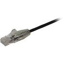 StarTech N6PAT1BKS 1Ft CAT6 Gigabit Ethernet Cable Slim Snagless RJ45 Black