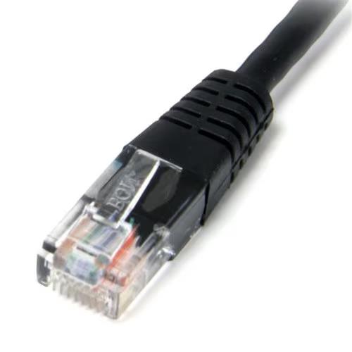 StarTech M45PATCH50BK 50Ft CAT5E Ethernet Cable Molded RJ45 Patch Cord Black