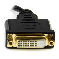 StarTech HDCDVIMF8IN 8In Mini HDMI Male to DVI-D Female 1920x1200 Black Cable