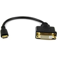 StarTech HDCDVIMF8IN 8In Mini HDMI Male to DVI-D Female 1920x1200 Black Cable