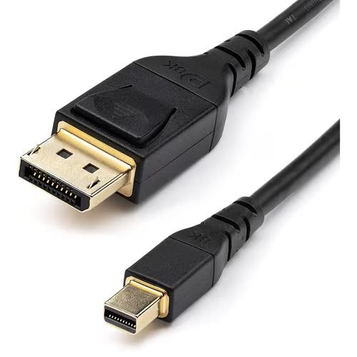 StarTech DP14mDPMM1MB Mini DisplayPort mDP to DisplayPort 1.4 8K Adapter Cable