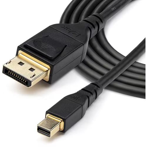 StarTech DP14mDPMM1MB Mini DisplayPort mDP to DisplayPort 1.4 8K Adapter Cable